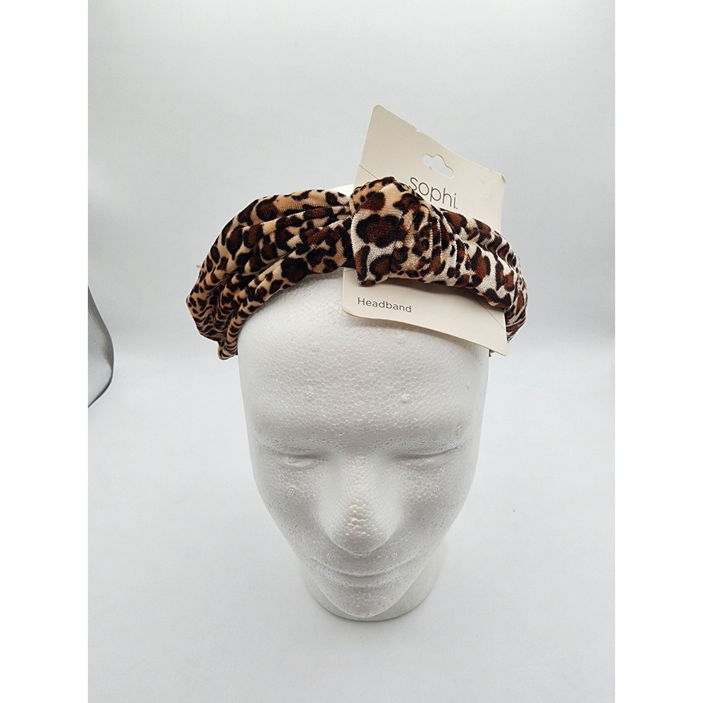 Sophi Leopard Print Knot Headband One Size